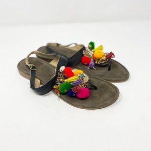 Sherdian Mia T-Strap Charm Sandals